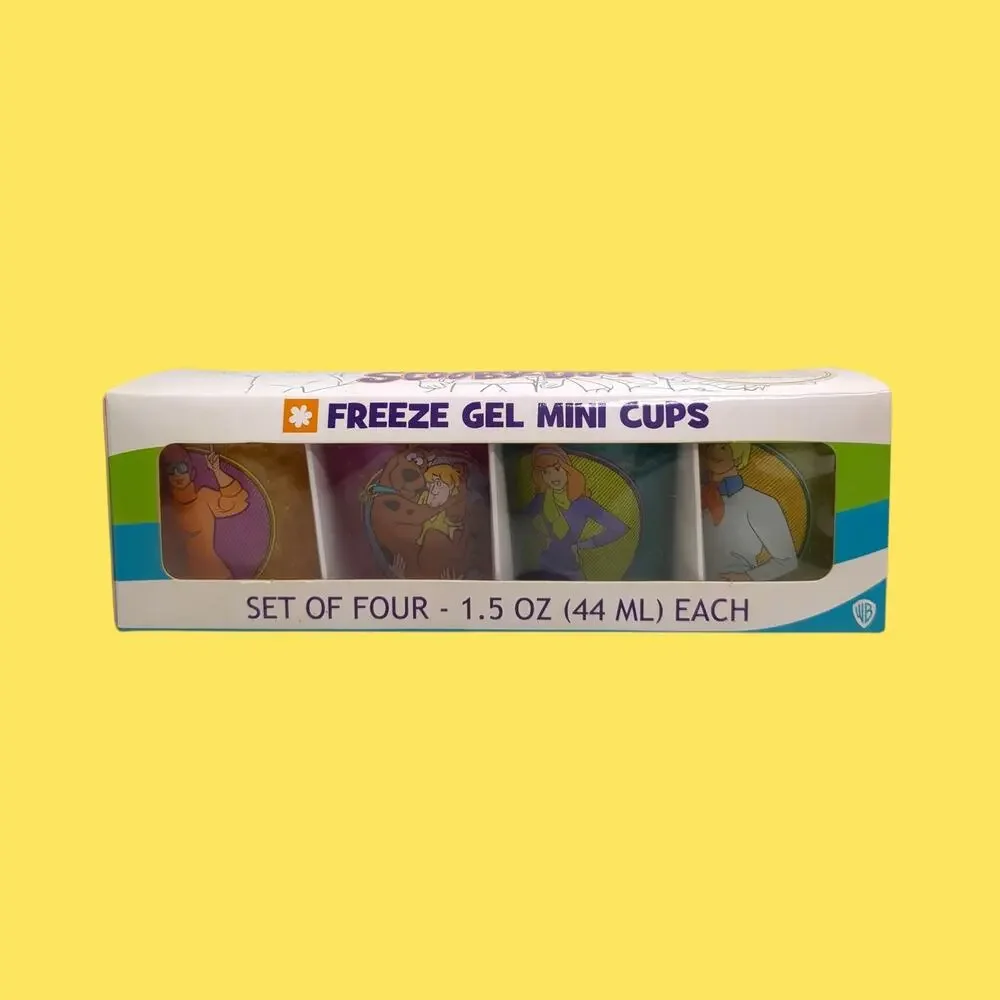 Scooby Doo Mini Shot Glass Plastic Freeze Gel Cups 1.5 oz 4pc Shaggy